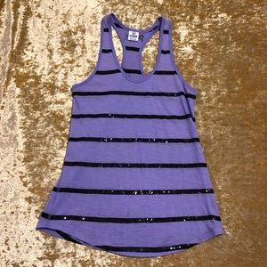 Light purple with black stripes PINK tank